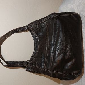 Brown LADY SPIRIT Shoulder purse 3 sections.m NWT